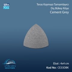 Cement Grey 4x4 cm Dış Bükey Köşe