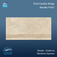 Pool Garden Beige 33x66x1,80 cm Merdiven Kaymazı