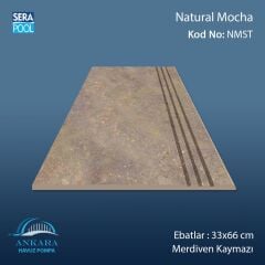 Natural Mocha 33x66x1,80 cm Merdiven Kaymazı