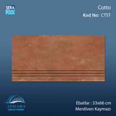 Cotto 33x66x1,80 cm Merdiven Kaymazı
