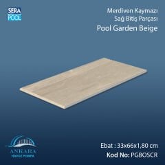 Pool Garden Beige 33x66x1,80 cm Merdiven Kaymazı Sağ Bitiş