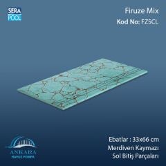 Firuze Mix 33x66x1,80 cm Merdiven Kaymazı Sol Bitiş
