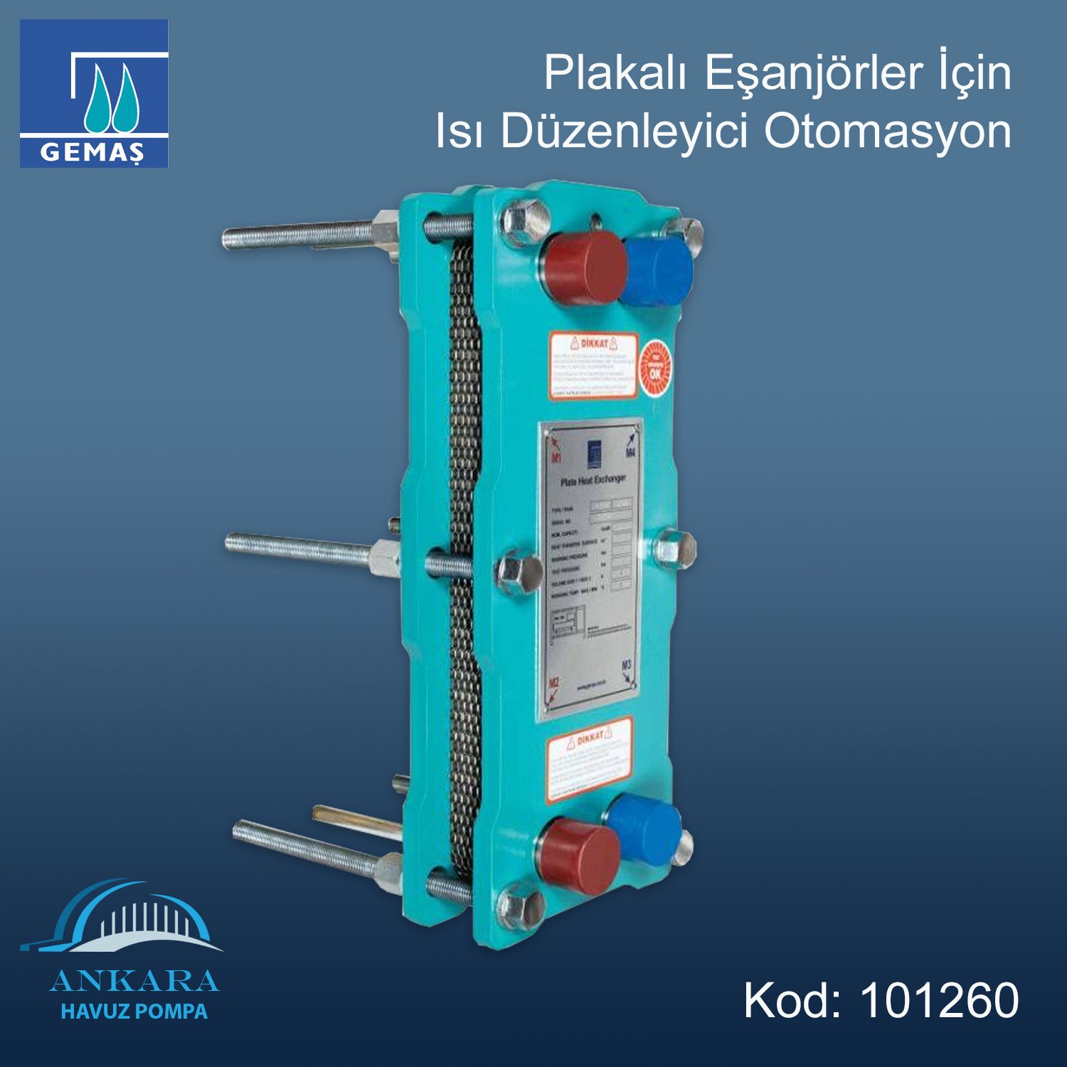 Gemaş Plakalı Eşanjörler İçin Isı Düzenleyici Otomasyon