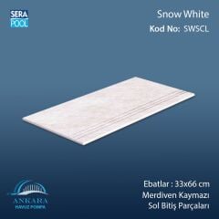 Snow White 33x66x1,80 cm Merdiven Kaymazı Sol Bitiş