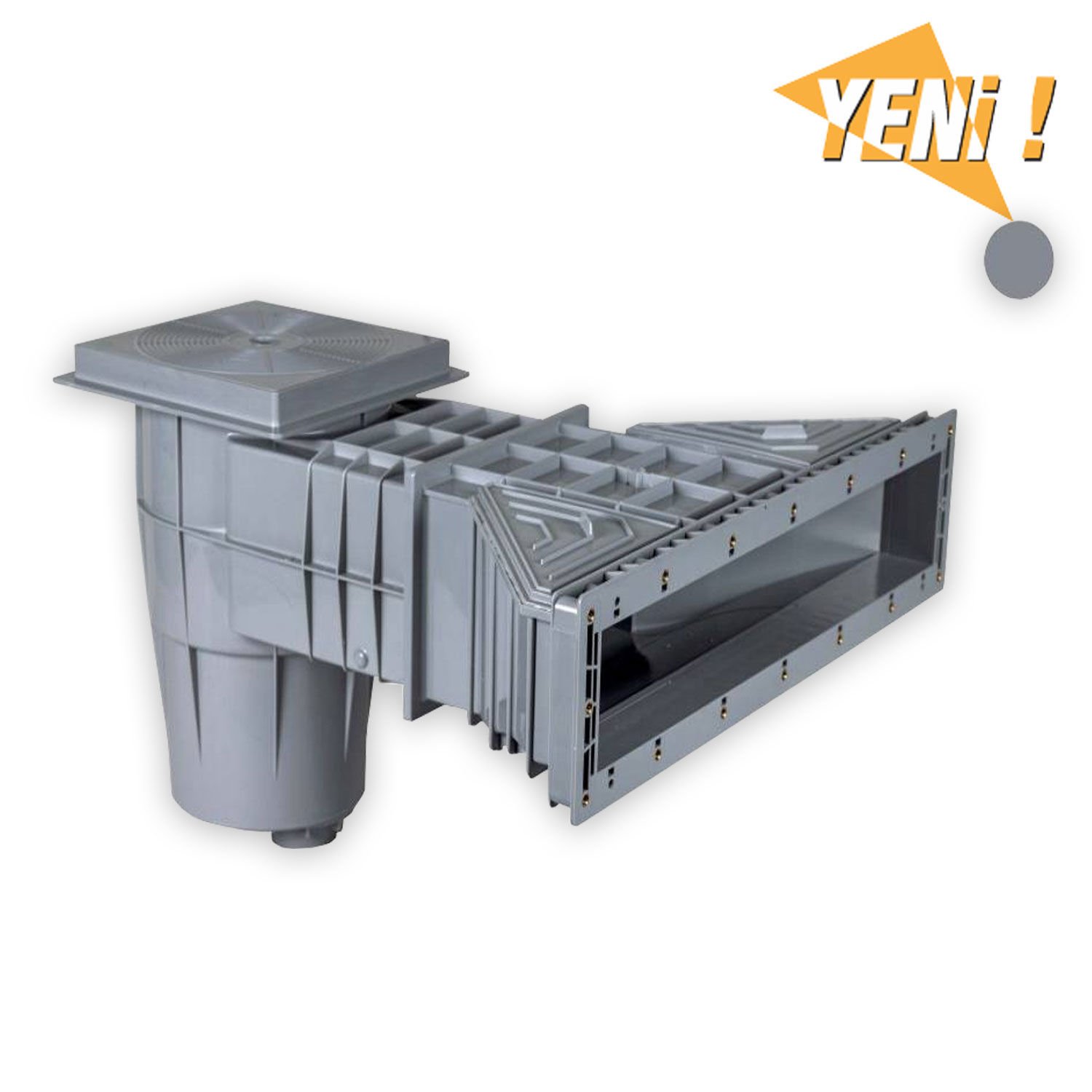 Yükseltilmiş Standart Geniş Ağızlı Skimmer Gri - RAL 7004