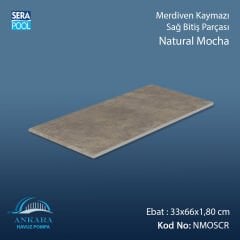 Natural Mocha 33x66x1,80 cm Merdiven Kaymazı Sağ Bitiş