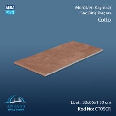 Cotto 33x66x1,80 cm Merdiven Kaymazı Sağ Bitiş