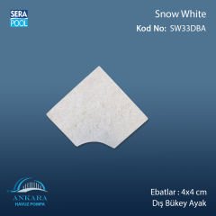 Snow White 4x4 cm Dış Bükey Ayak