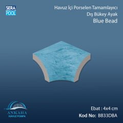 Blue Bead 4x4 cm Dış Bükey Ayak