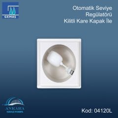 Otomatik Seviye Regülatörü, kilitli kare kapak ile