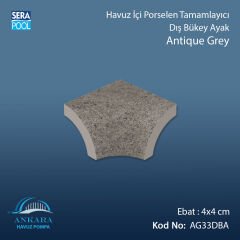 Antique Grey 4x4 cm Dış Bükey Ayak