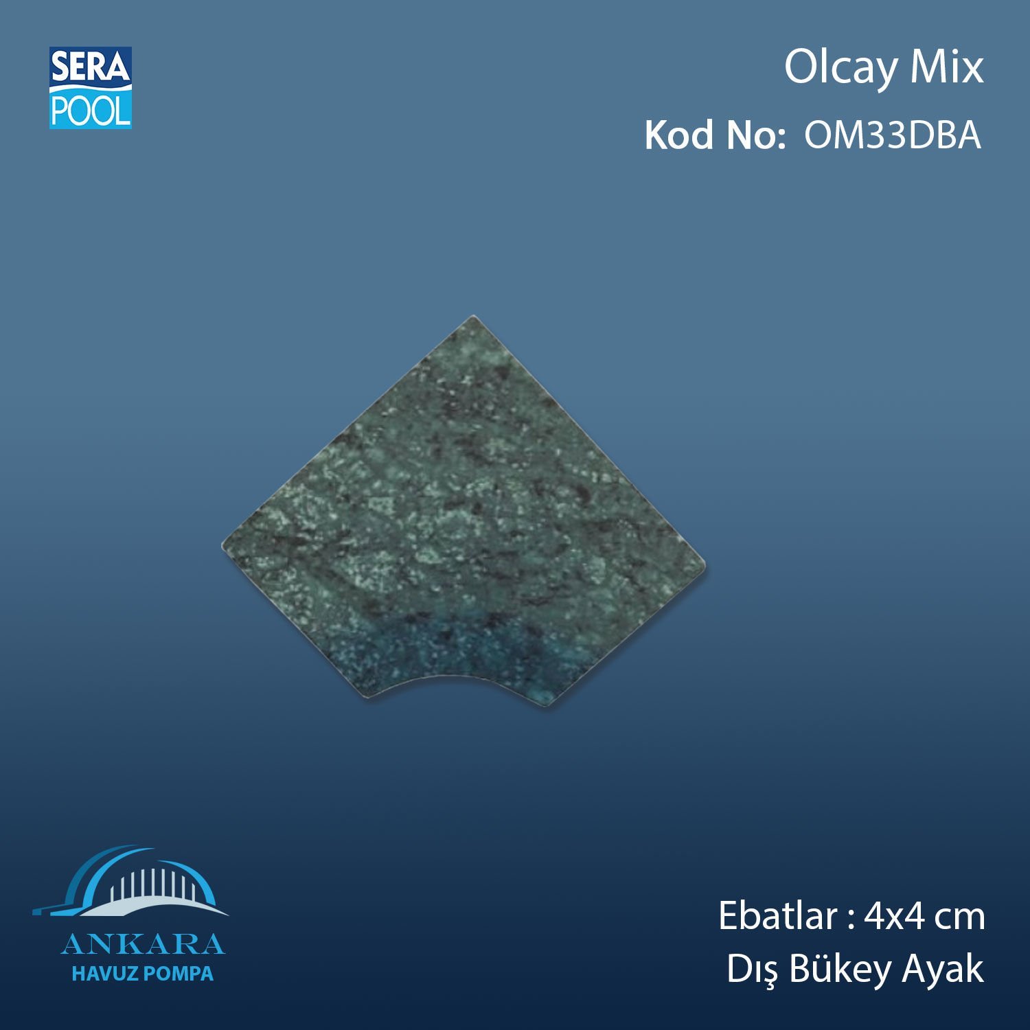 Olcay Mix 4x4 cm Dış Bükey Ayak