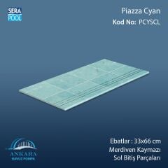 Piazza Cyan 33x66x1,80 cm Merdiven Kaymazı Sol Bitiş