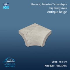 Antique Beige 4x4 cm Dış Bükey Ayak