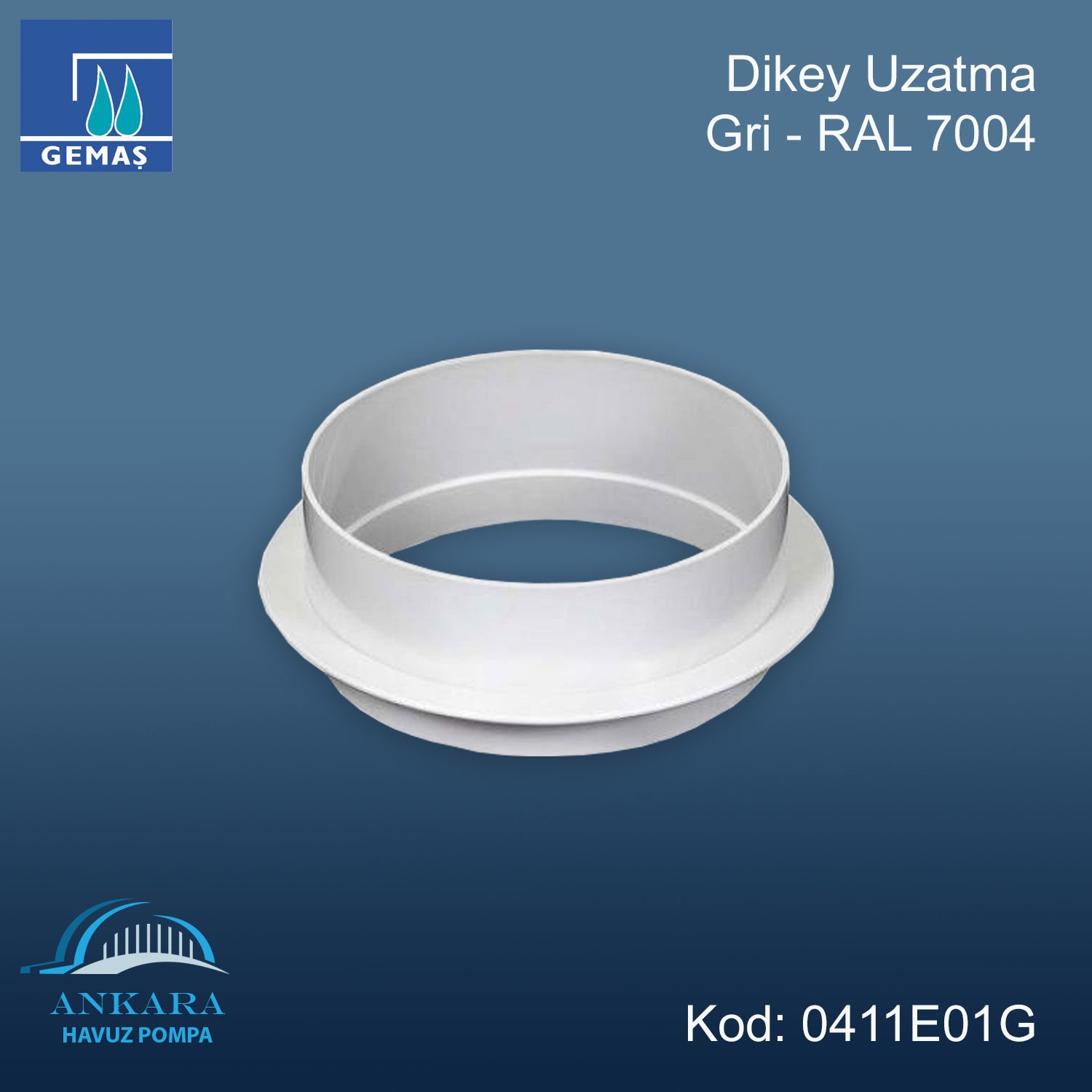 Skimmer Dikey Uzatma Gri - RAL 7004