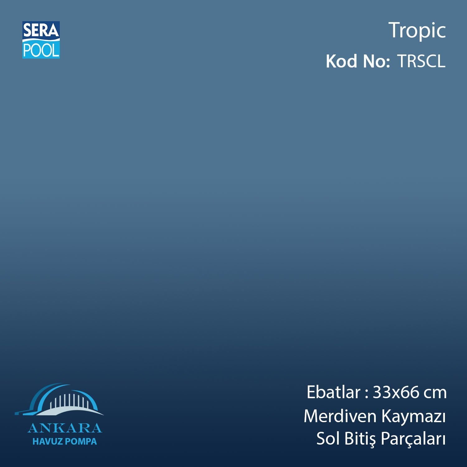 Tropic 33x33x1,80 cm Merdiven Kaymazı Sol Bitiş
