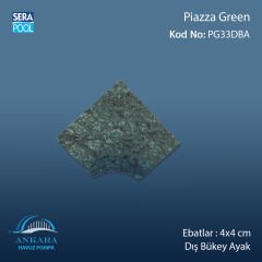 Piazza Green 4x4 cm Dış  Bükey Ayak