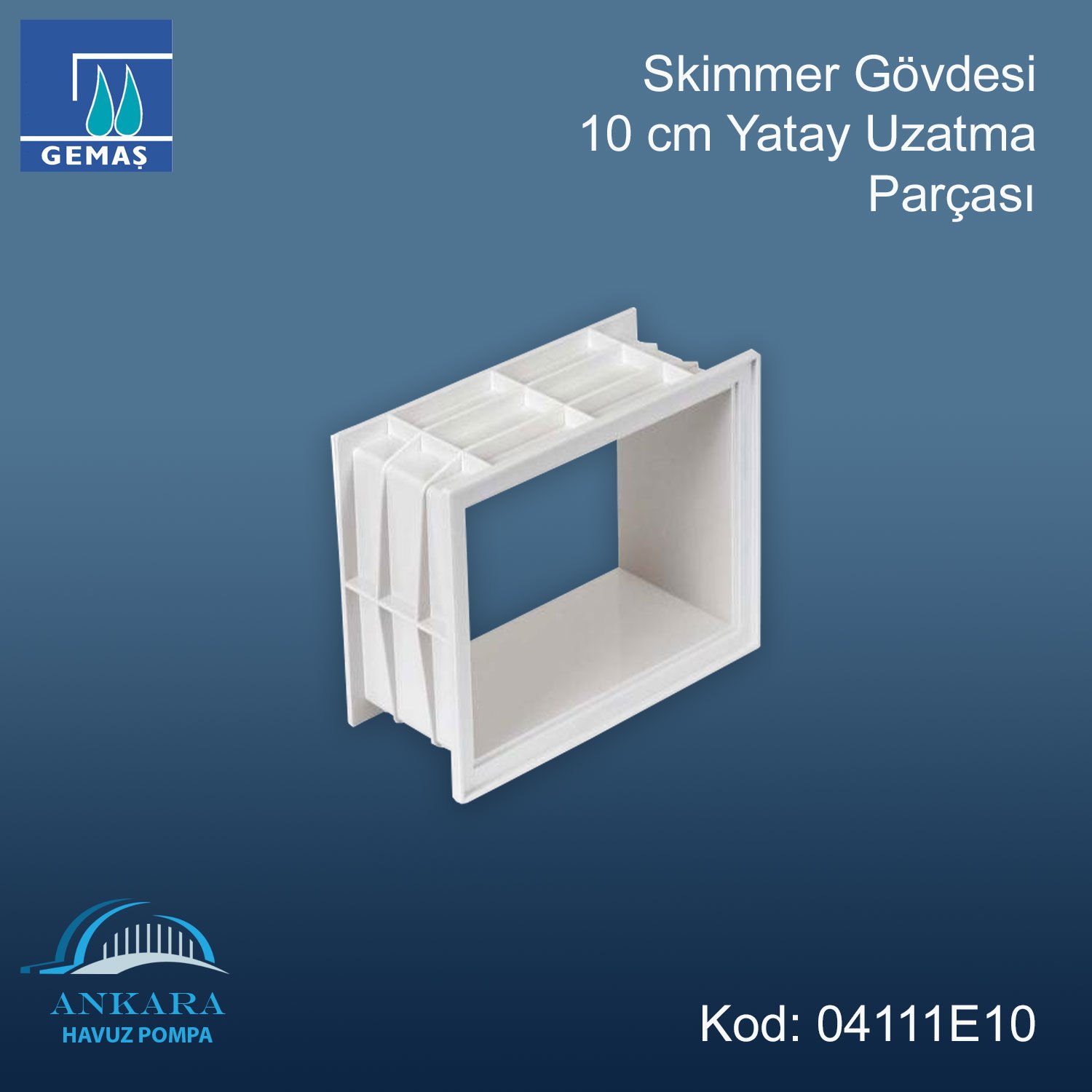 Skimmer Gövdesi 10cm Yatay Uzatma Parçası