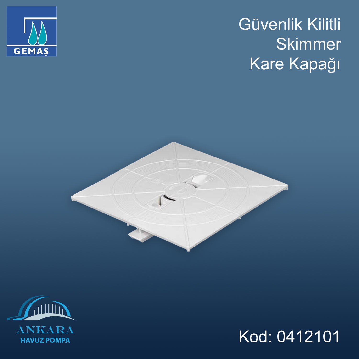 Güvenlik Kilitli Skimmer Kare Kapağı