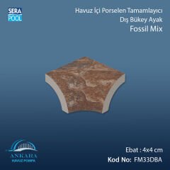 Fossil Mix 4x4 cm Dış Bükey Ayak