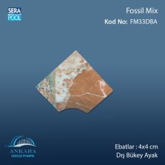 Fossil Mix 4x4 cm Dış Bükey Ayak