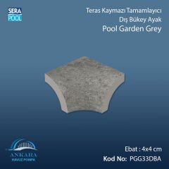 Pool Garden Grey 4x4 cm Dış Bükey Ayak