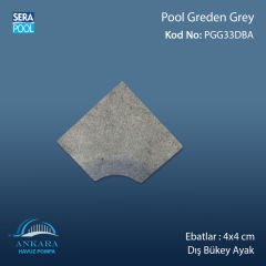 Pool Garden Grey 4x4 cm Dış Bükey Ayak