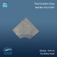 Pool Garden Grey 4x4 cm Dış Bükey Ayak