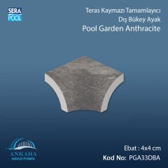 Pool Garden Anthracite 4x4 cm Dış Bükey Ayak