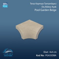 Pool Garden Beige 4x4 cm Dış Bükey Ayak