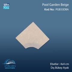 Pool Garden Beige 4x4 cm Dış Bükey Ayak