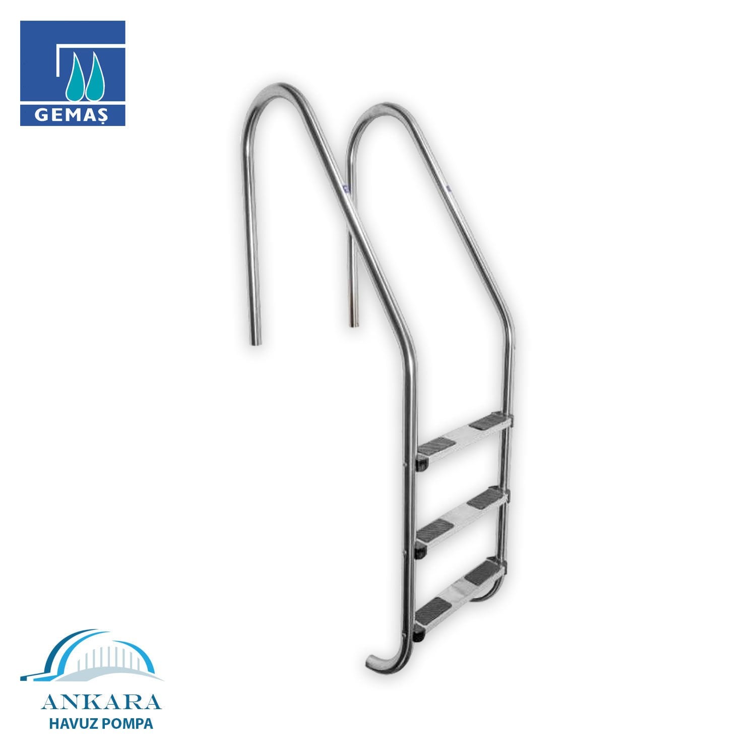 Standart 304 Model - Standart 5 Basamaklı Havuz Merdiveni Paslanmaz Çelik 304 Kalite