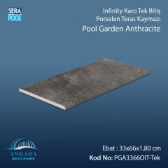 Pool Garden Anthracite 33x66x1,80 cm Infinity Kaymaz Karo Tek Bitiş