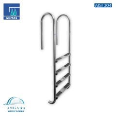 U 304 Model - Muro 4 Basamaklı Havuz Merdiveni Paslanmaz Çelik 304 Kalite