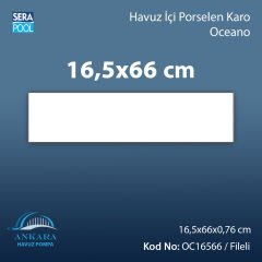 Oceano (16,5x66 cm) Porselen Karo - m² 'si
