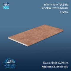 Cotto 33x66x0,76 cm Infinity Kaymaz Karo Tek Bitiş