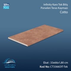 Cotto 33x66x1,80 cm Infinity Kaymaz Karo Tek Bitiş