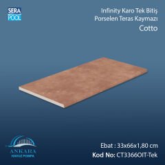 Cotto 33x66x1,80 cm Infinity Kaymaz Karo Tek Bitiş