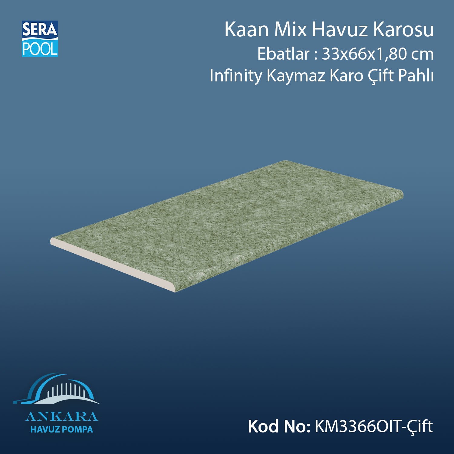 Kaan Mix 33x66x1,80 cm Infinity Kaymaz Karo Çift Pahlı