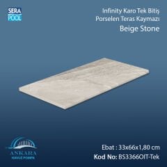 Beige Stone 33x66x1,80 cm Infinity Kaymaz Karo Tek Bitiş