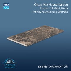 Olcay Mix 33x66x1,80 cm Infinity Kaymaz Karo Çift Pahlı