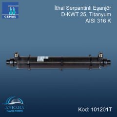 İthal Serpantinli Eşanjör D-KWT 25, Titanyum