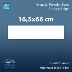Antique Beige (16,5x66 cm) Porselen Karo - m² 'si