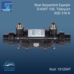 İthal Serpantinli Eşanjör D-KWT 105, Titanyum