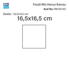 Fossil Mix (16,5x66 cm) Porselen Karo - m² 'si