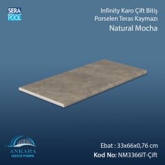 Natural Mocha 33x66x0,76 cm Infinity Kaymaz Karo Çift Bitiş