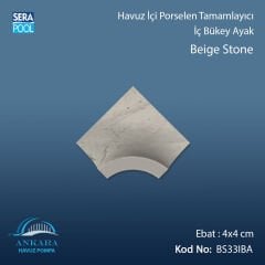 Beige Stone 4x4 cm İç Bükey Ayak