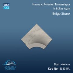 Beige Stone 4x4 cm İç Bükey Ayak