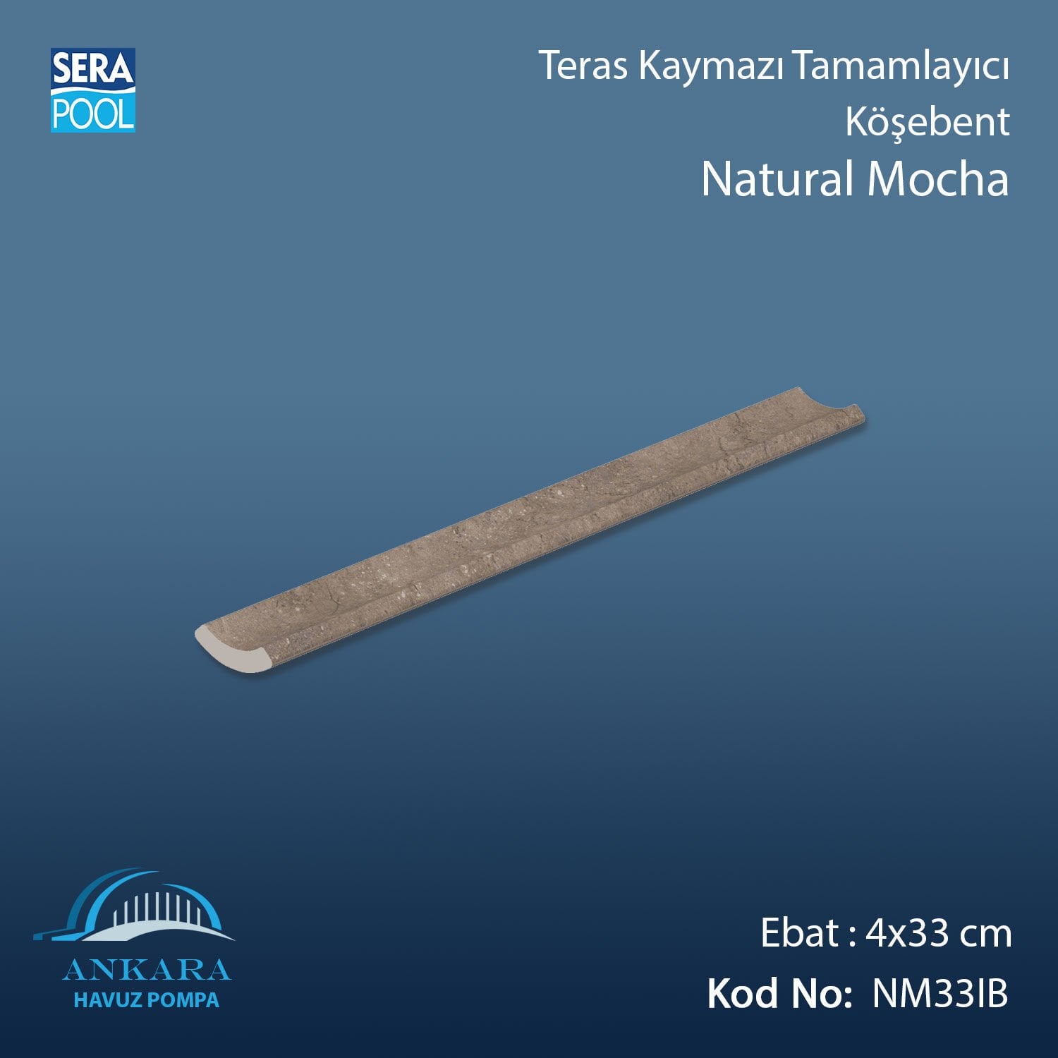 Natural Mocha 4x33 cm İç Bükey