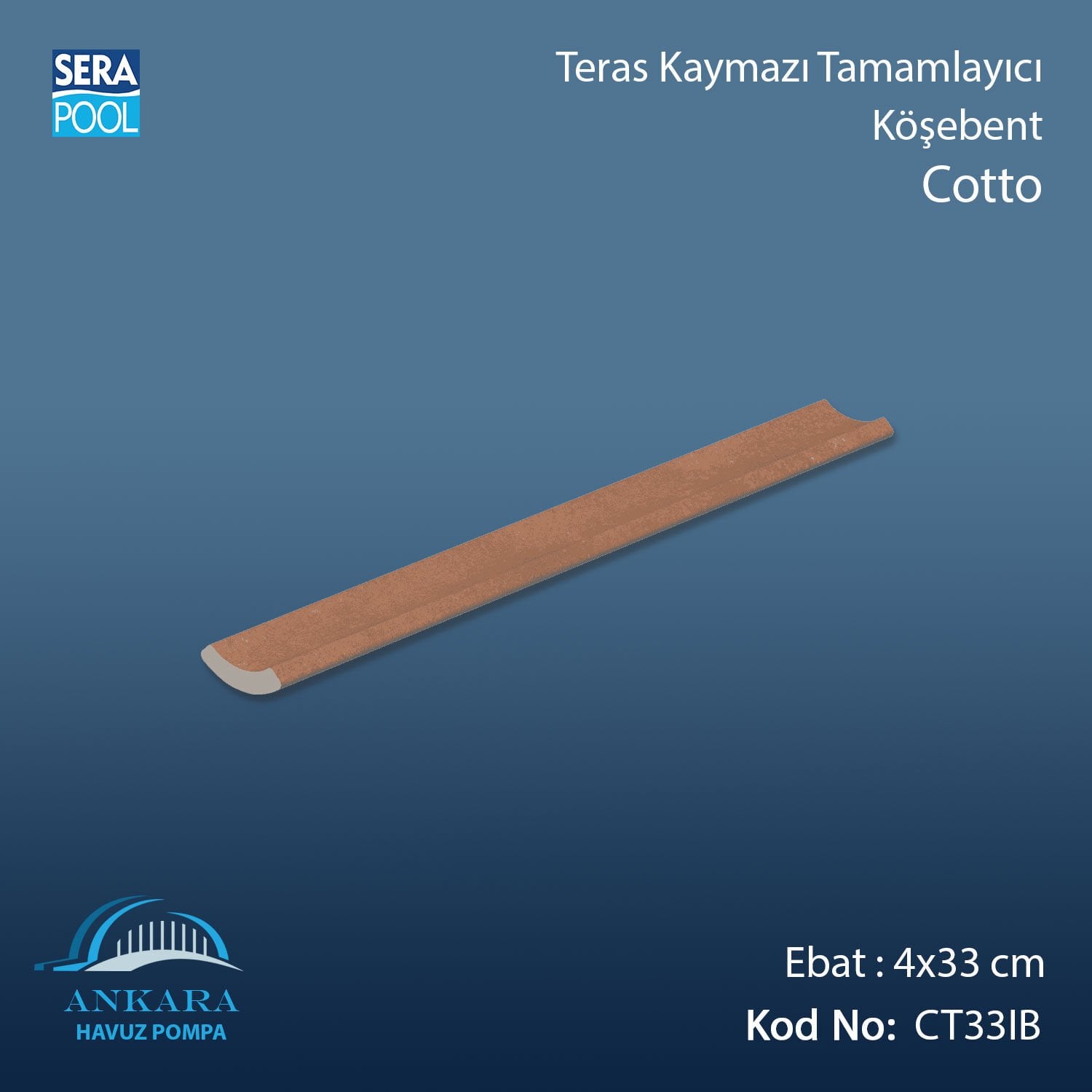Cotto 4x33 cm İç Bükey